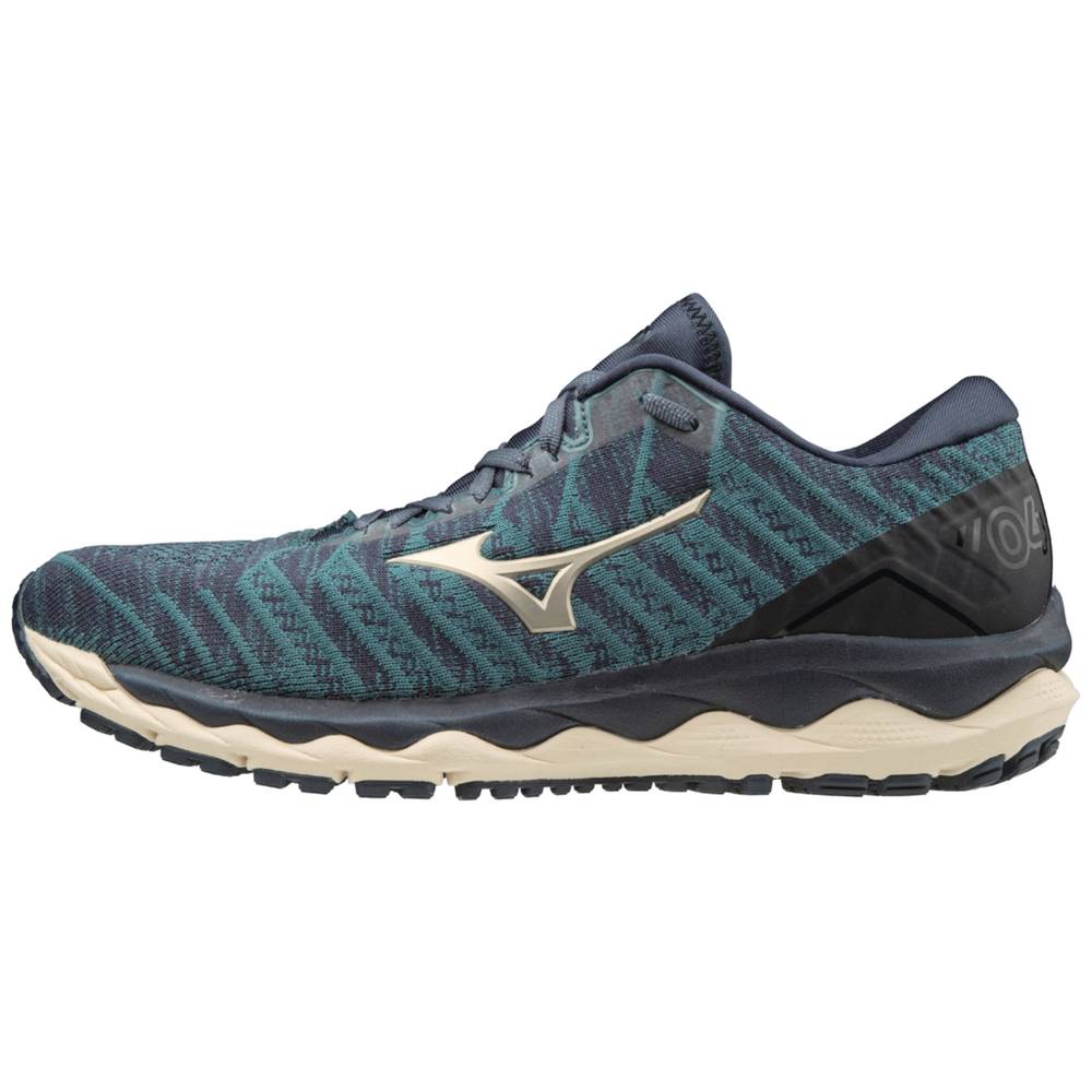 Tenis Para Correr Mizuno Wave Sky 4 WAVEKNIT™ Para Hombre Azules 0732615-CZ